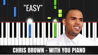Chris Brown - With You Piano Tutorial with Lyrics