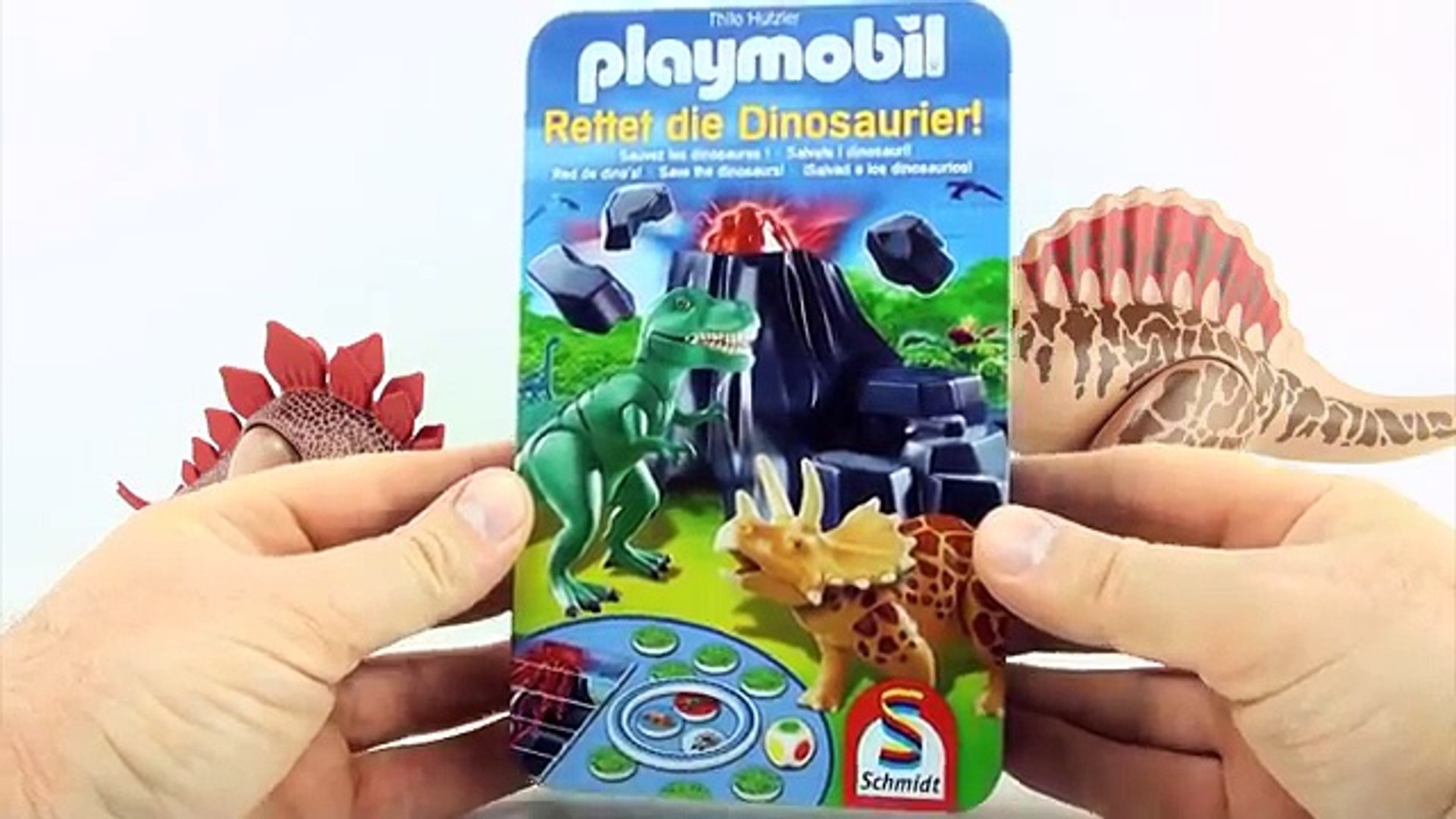 playmobil volcano with tyrannosaurus