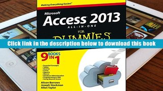 FREE [DOWNLOAD] Access 2013 All-In-One for Dummies Alison Barrows For Ipad