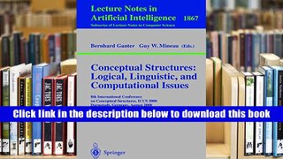 FREE [DOWNLOAD] Conceptual Structures: Logical, Linguistic, and Computational Issues: 8th