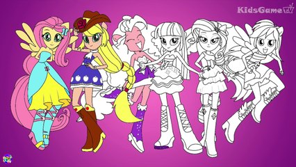 My Little Pony Coloring Book - Equestria Girls - Coloring Pages For Kids