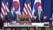 Seoul, Washington confirm Nov. 7 bilateral summit in Seoul... first state visit by U.S. president in 25 years