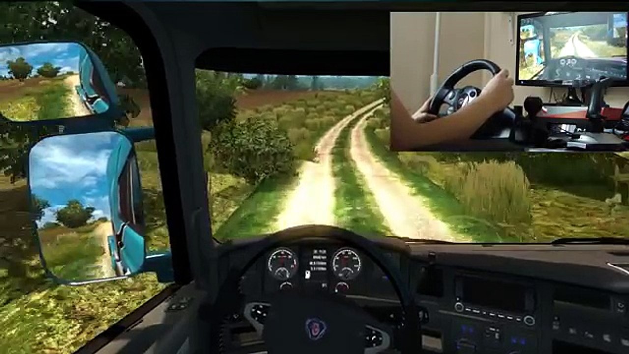 [PL/ENG/RUS] Euro Truck Simulator 2: Offroad (RusMap) + Logitech Driving Force GT (Scania R730)
