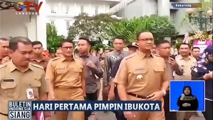 Hari Pertama Anies-Sandi Pimpin Ibu Kota