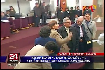 Martha Huatay está habilitada para ejercer su cargo de abogada