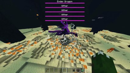 10 Wither Storms Vs Ultimate Ender Dragon in the End Minecraft PE 1.1!! (Pocket Edition)