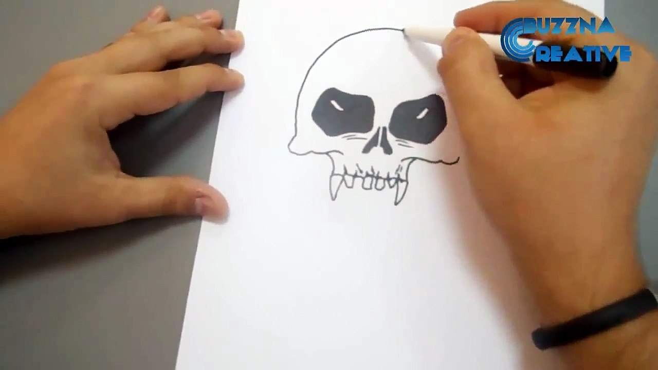 How to draw a skull - The easy way!