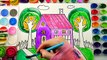 Coloring Page for Kids House Coloring Book for Children to learn Colouring Videos