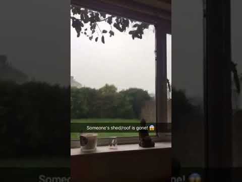Storm Ophelia Rips Roof From School Gymnasium in Cork