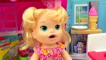 Potty Training Baby Alive Super Snacks Snackin Sara Poops   Feed Doh Food Doll - Toy Play Video