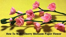How to make easy beautiful cherry blossom paper flower/diy origami crepe paper flower/paper tutorial