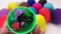 Many Play Doh Eggs Learn Colours Surprise Toys Mickey Mouse Hello Kitty Disney Princess Frozen Elsa