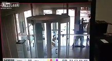 Bank robbery killed by security guards