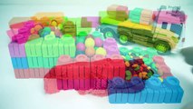 DIY How To Make Kinetic Box Candy with Car Trucks Rainbow Learn Colors Kinetic Sand Play for Kids