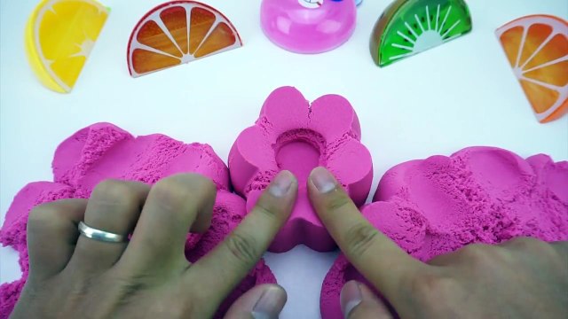 DIY How To Make Kinetic Cube Tower Rainbow with Car Trucks Learn Colors Kinetic Sand Play for Kids