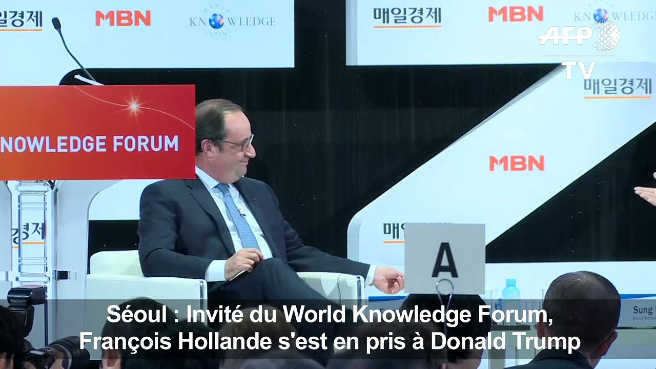 A Séoul, Hollande dénonce la "double faute" de Trump sur l'Iran
