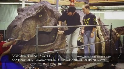 JURASSIC PARK - T-Rex - Skinning an Animatronic Dinosaur Part 1 - BEHIND-THE-SCENES