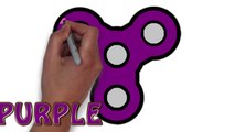 Cómo dibujar un Fidget Spinner Dibujos para niños Aprender colores