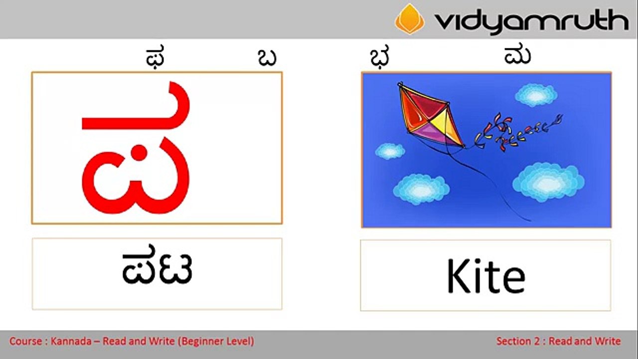 Read and Write Kannada - Sample class for Read N Write Section