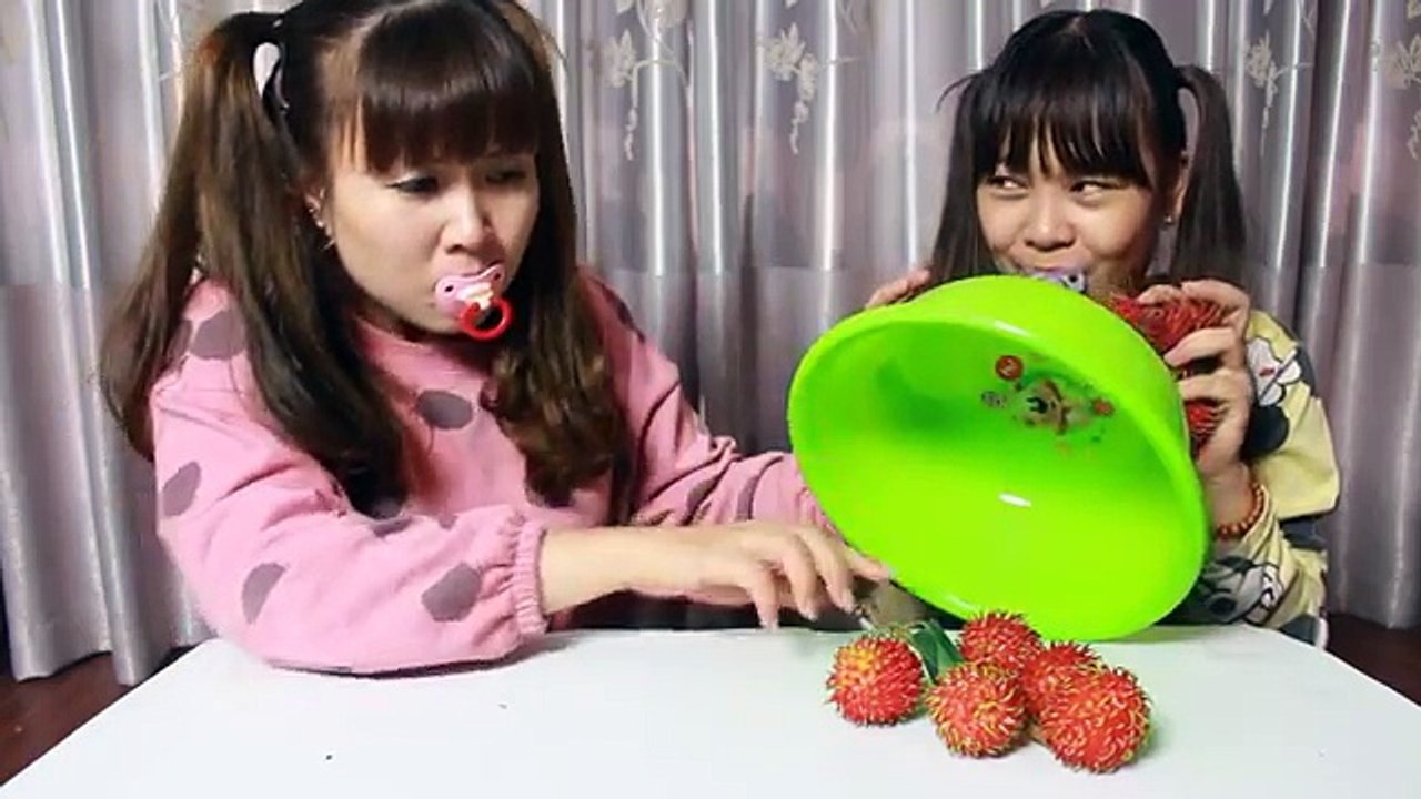 Bad Baby Real Food VS Gummy Food Gross Giant Candy Challenge Victoria Annabelle Crying Baby