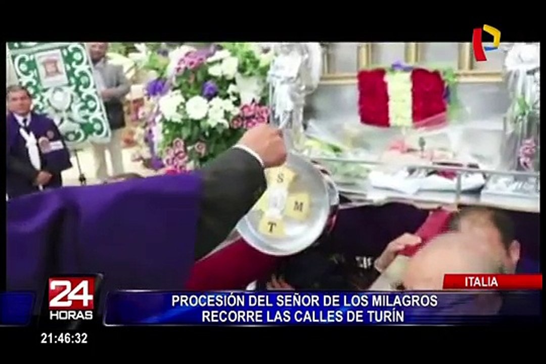 Italia: fieles recorren calles de Turín durante procesión del Señor de los Milagros