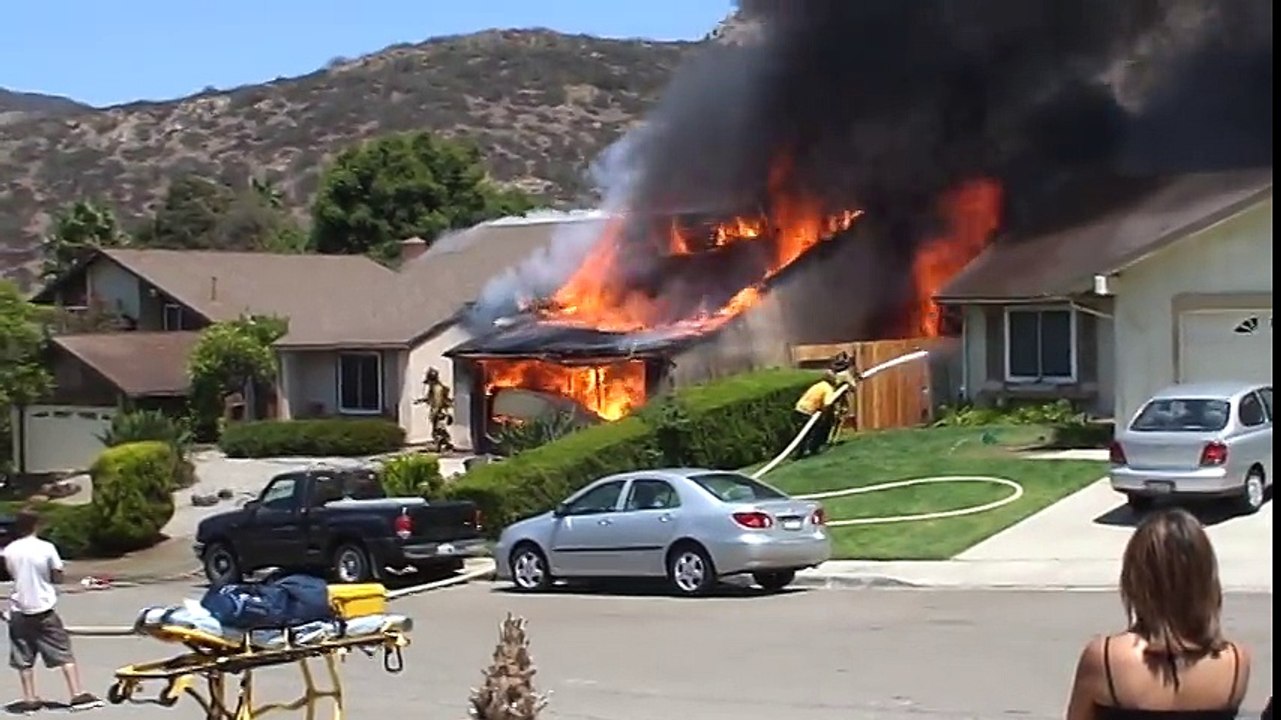Firefighters Attack Fully Involved Structure Fire