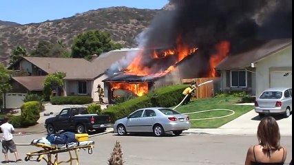 Firefighters Attack Fully Involved Structure Fire