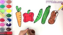 Learn How To Draw And Paint Vegetables | Learn How To Draw And Paint | Fun Painting Video For Kids