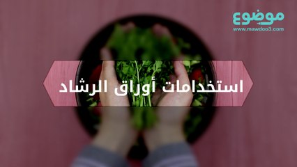 استخدامات أوراق الرشاد