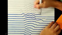 Cómo Dibujar una Mano en 3D (MUY FÁCIL) | Efecto Optico con Líneas | How to draw a 3D Hand