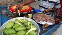 Hindistan sokak yemekleri - şaşırtıcı bıçak becerileri | nohut Salatası
