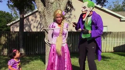 Crying Baby Thief vs Baby Police w/ Spiderman, Frozen Elsa, Rapunzel, Rapunzel baby