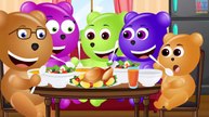 Mega Gummy Bear Born in Hospital finger family rhymes for kids