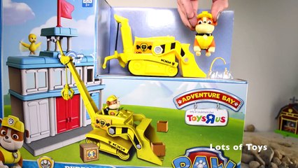 PAW PATROL RUBBLES POST OFFICE RESCUE ADVENTURE BAY, ROCKYS TUGBOAT, RUBBLE BULLDOZER, MARSHALL