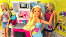 مطبخ باربى ألعاب بنات و مقلب باربى الحلقة 3# ألعاب الطبخ Barbie Luxury Kitchen Toy Set cookin