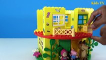 Peppa Pig Blocks Mega House LEGO Creations Sets With Masha And The Bear Legos Toys For Kids #4