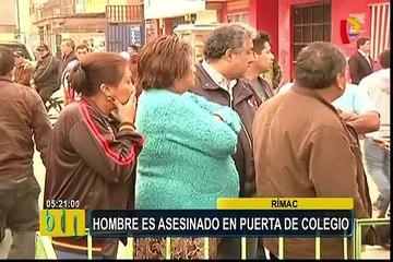 Rímac: hombre es asesinado en la puerta de un centro educativo