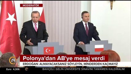 Polonya'dan AB'ye mesaj verdi