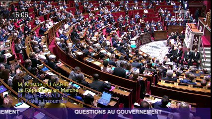 Le député LREM Mustpaha Laabid énonce à l'Assemblée les noms de victimes de violences conjugales