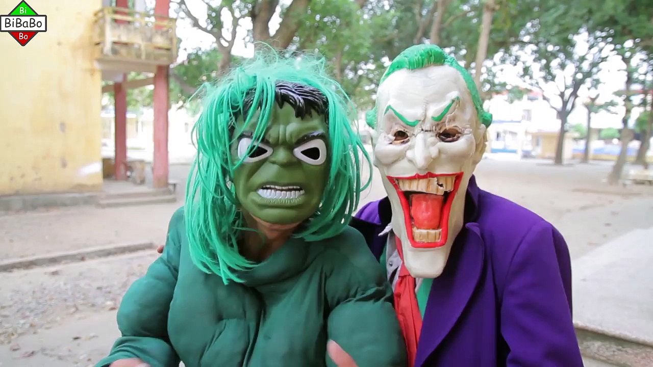Spiderman fun and Superman Frozen Elsa beautiful Hulk and Joker kidnapped princess