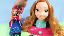 Anna FROZEN Cabeça da boneca para pentear e maquiar em Português DisneyKidsBrasil