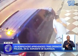 Un sospechoso aprehendido tras operativo policial en el noroeste de Guayaquil
