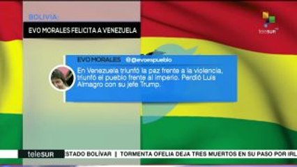 Pdte. Evo Morales felicita a Venezuela por jornada electoral