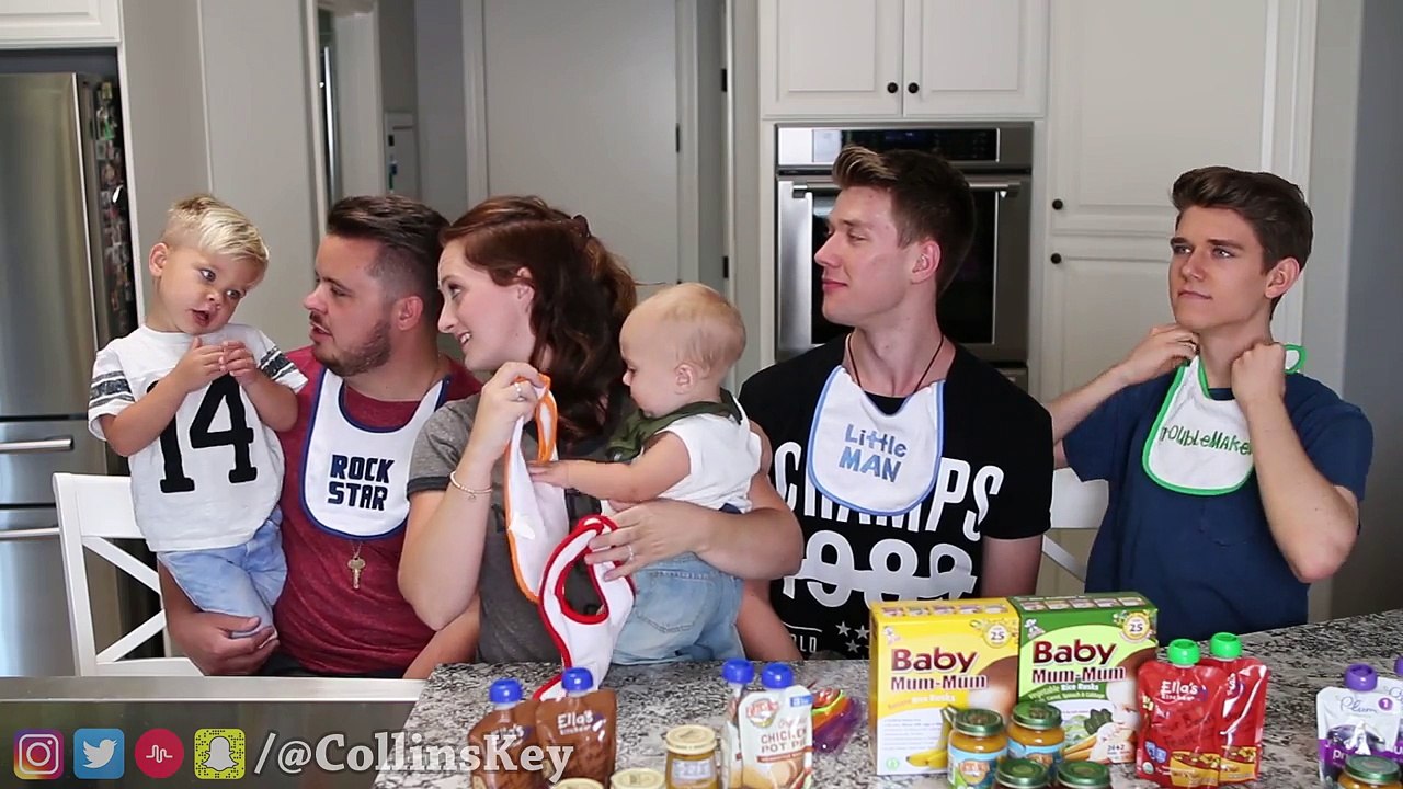 BABY FOOD CHALLENGE with Babies!!!!! Daily Bumps Vs. Collins Key