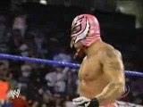 WWE Smackdown 03 Rey Mysterio makes her 619 on rhyno
