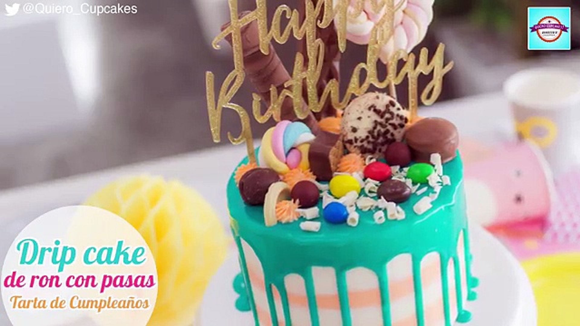 Tarta de cumpleaños de Ron con pasas | Drip Cake | Quiero Cupcakes! – Видео  Dailymotion