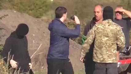 Shocking footage shows fuming farmer ram hunt sabs with his quad bike