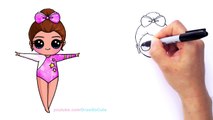 How to Draw a Cute Gymnast step by step Easy Chibi