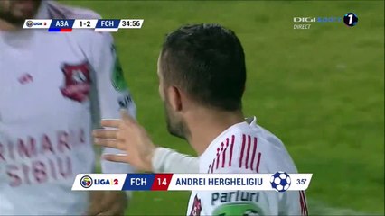 1-2 Andrei Herghelegiu Goal Romania  Liga II - 17.10.2017 ASA Târgu Mureș 1-2 FC Hermannstadt