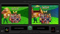 Street Fighter Alpha 2 (Snes vs Playstation) Side by Side Comparison
